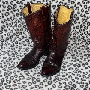 Vintage Mason Burgandy Western Boots